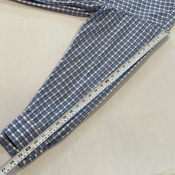 ~ Wrangler XL George Strait Cowboy Cut Collection Button-Down Shirt Blue Plaid - Picture 9 of 14